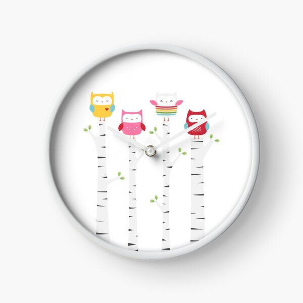 Treetop Owls Clock