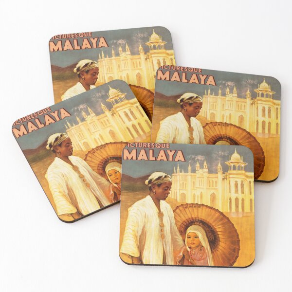 Item preview, PICTURESQUE MALAYA Federated Malay States Railways 1910 Old Tourism Travel Poster designed and sold by retroposters.