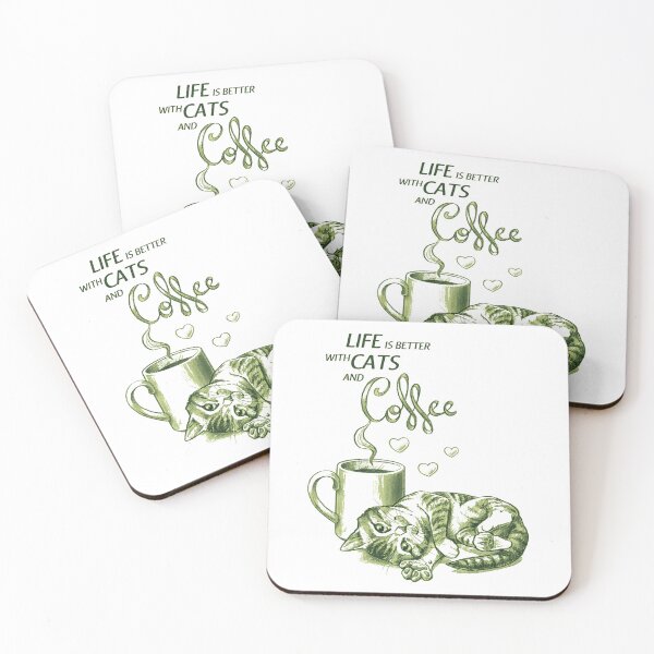 Item preview, Life Is Better With Cats And Coffee designed and sold by Ali K. Alobaidi.