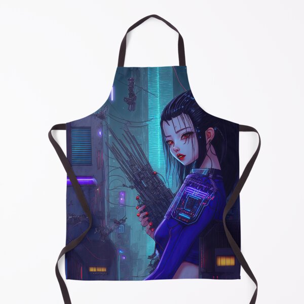 Aperçu de l'œuvre fille cyberpunk créée et vendue par IA-Power.