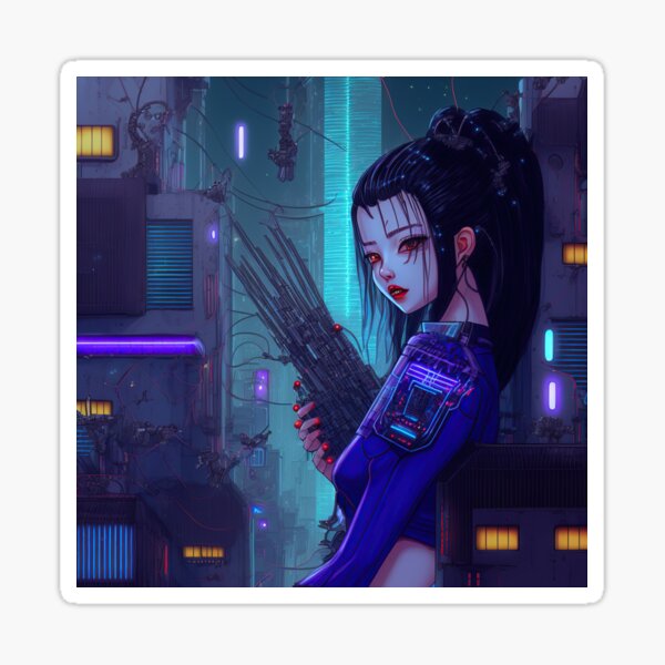 Item preview, fille cyberpunk designed and sold by IA-Power.