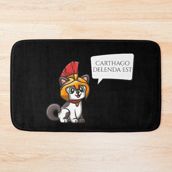 Item preview, Carthago Delenda Est - Ancient Rome - Latin Language Quote - Roman Legionary Cat designed and sold by Styrman.