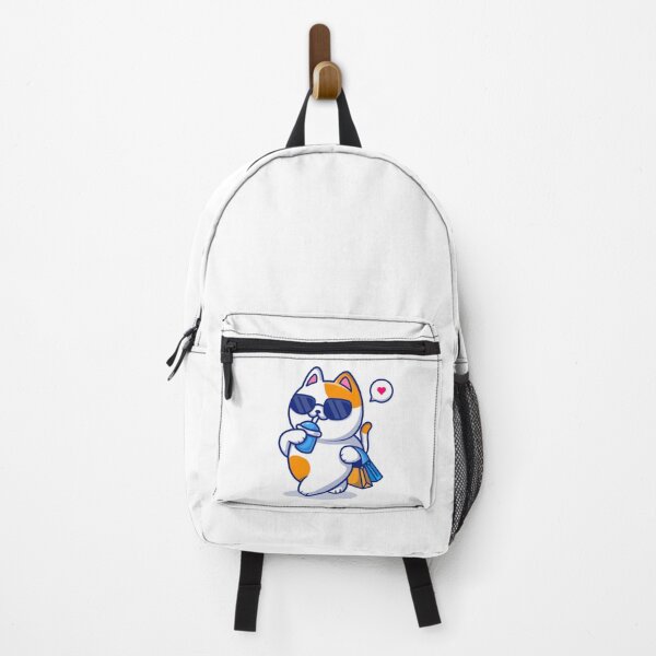 Item preview, cute cat drink holding bag cartoon, illustration, cute pet animal designed and sold by diksha021.