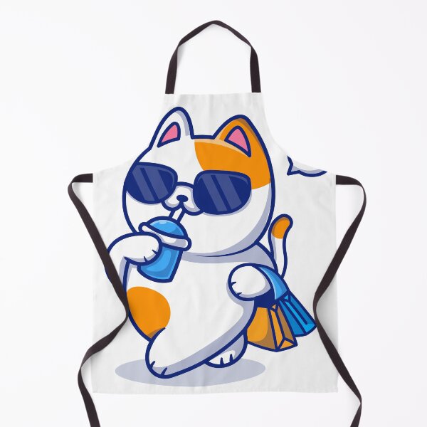 Item preview, cute cat drink holding bag cartoon, illustration, cute pet animal designed and sold by diksha021.