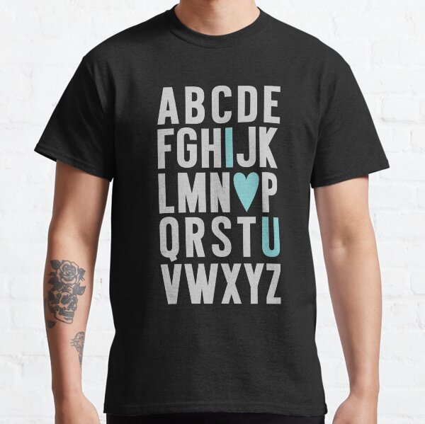 ABC I Love You Blue Classic T-Shirt