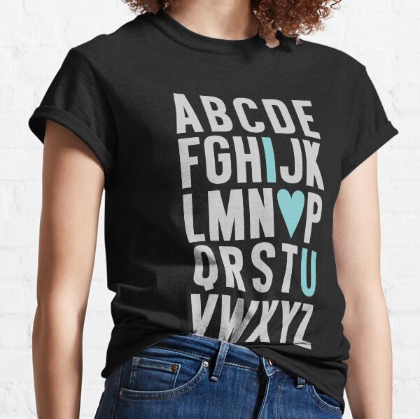 ABC I Love You Blue Classic T-Shirt