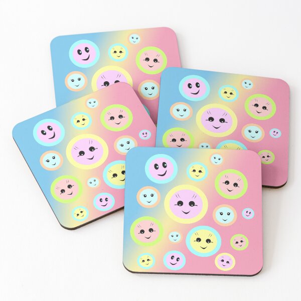 Item preview, Happy faces in pastel designed and sold by MarionsArt.