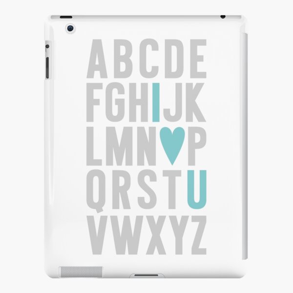 ABC I Love You Blue iPad Snap Case