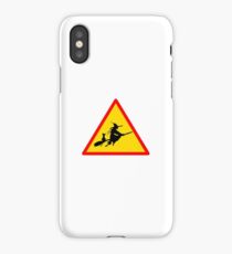 Witch on broomstick iPhone Case