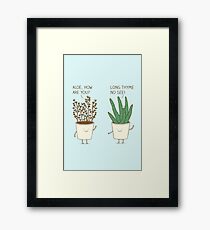 garden etiquette Framed Print