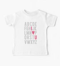 ABC I Love You Pink Baby Tee