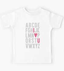 ABC I Love You Pink Kids Tee