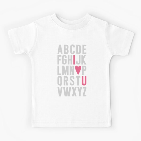 ABC I Love You Pink Kids T-Shirt