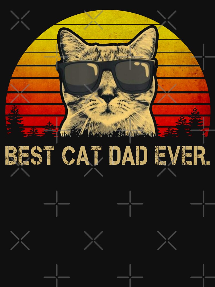 Vintage Best Cat Dad Ever T Shirt Cat Daddy Father T Shirt For Sale By Alsamai Redbubble 8954