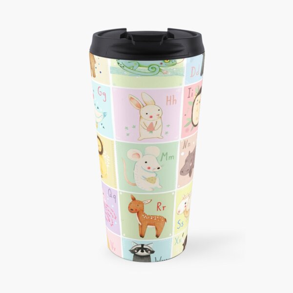 German Animal Alphabet Travel Coffee Mug