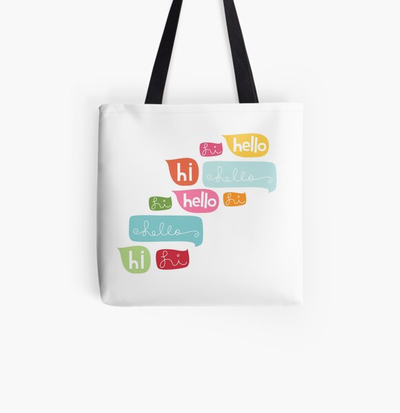 Hi Hello All Over Print Tote Bag