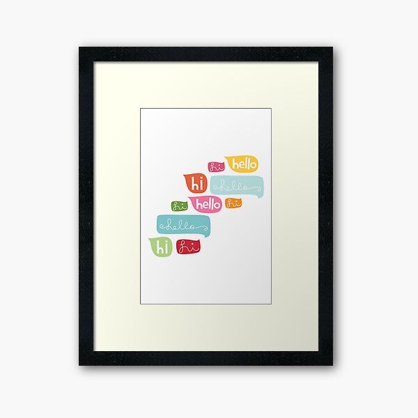 Hi Hello Framed Art Print
