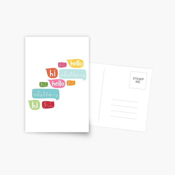Hi Hello Postcard