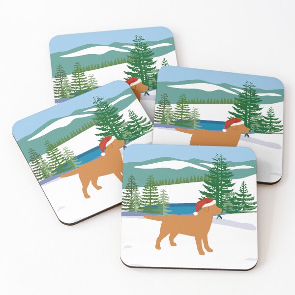 Item preview, Fox Red Labrador Christmas Winter View designed and sold by HappyLabradors.