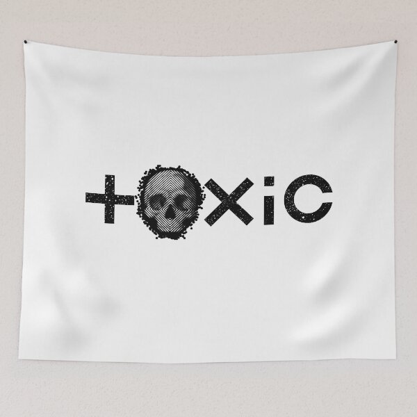 Item preview, Toxic skull 2 Toxic word toxins skull head bone cranium bone toxic meaning toxica Black designed and sold by Dreamakerstudio.
