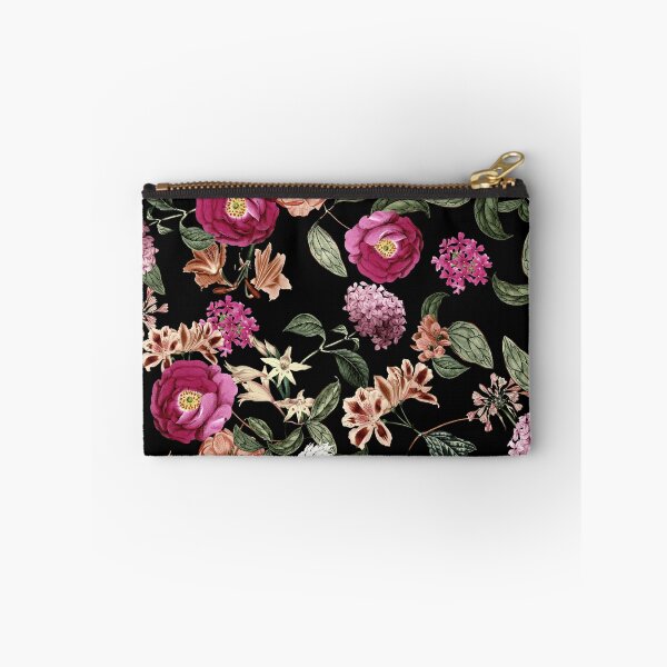 Artikelvorschau, Tropisches Blumenmuster bunte Blüten Design dunkler grund vintage Muster entworfen und verkauft von Kallandra.