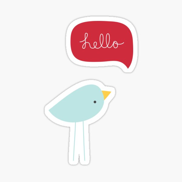 Hello Birdie Sticker