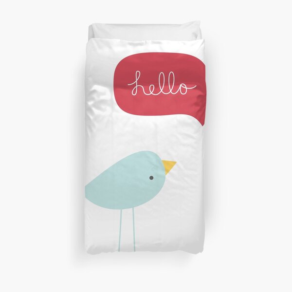 Hello Birdie Duvet Cover