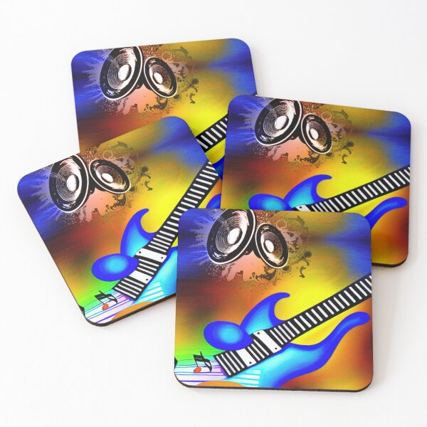 Item preview, Bright colors abstract guitar designed and sold by Artbellachi.