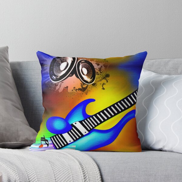 Item preview, Bright colors abstract guitar designed and sold by Artbellachi.