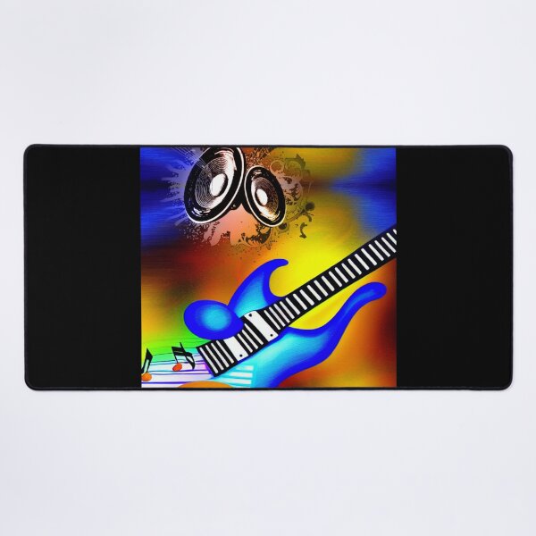 Item preview, Bright colors abstract guitar designed and sold by Artbellachi.