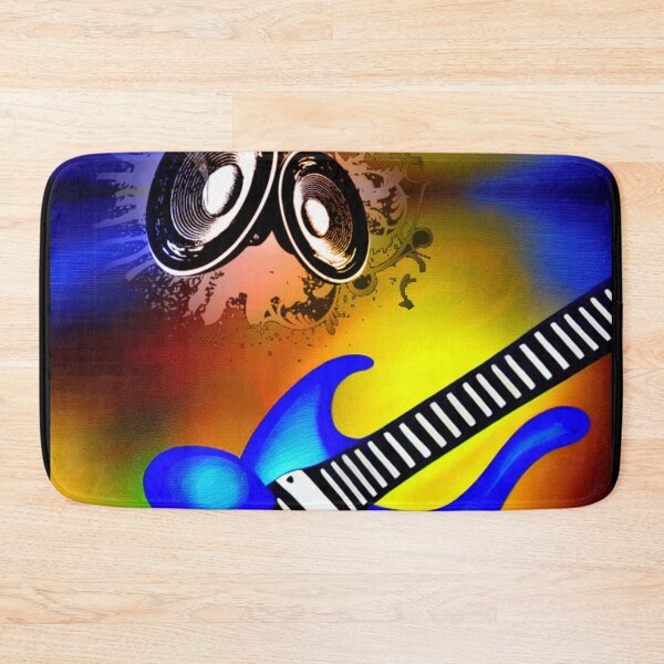 Item preview, Bright colors abstract guitar designed and sold by Artbellachi.