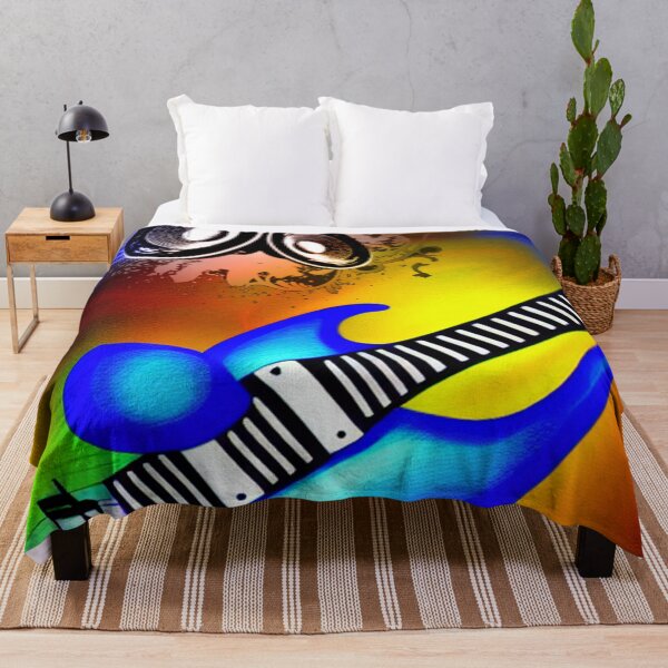 Item preview, Bright colors abstract guitar designed and sold by Artbellachi.
