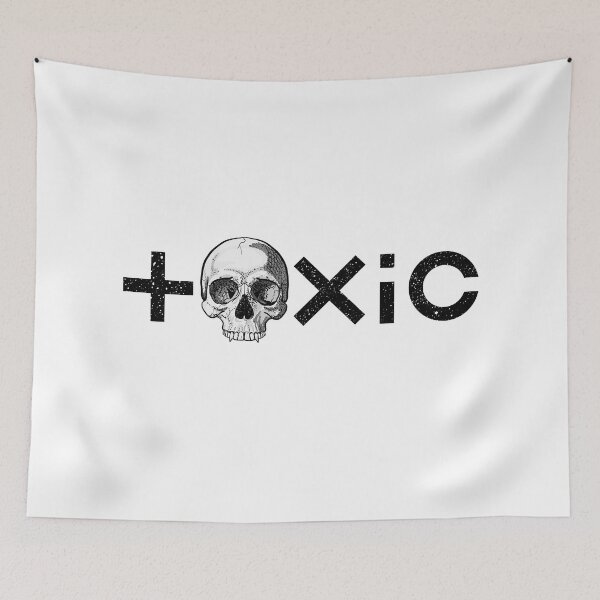 Item preview, Toxic skull 3 Toxic word toxins skull head bone cranium bone toxic meaning toxica Black designed and sold by Dreamakerstudio.