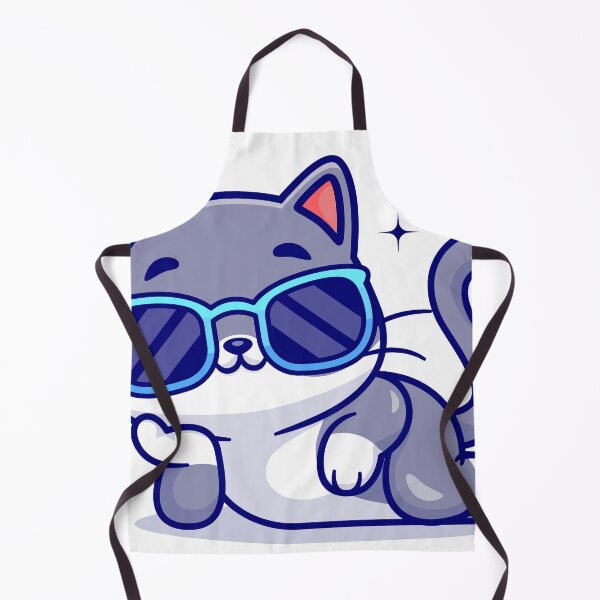 Item preview, Stylish cute cat wearing goggles, glasses, cool shades, grey cat illustration, pussy cat, cartoon designed and sold by diksha021.