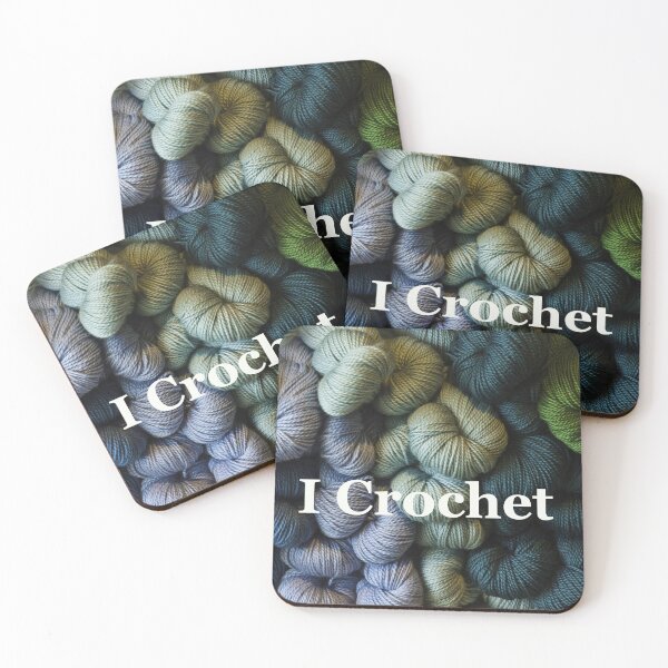 Item preview, "I Crochet"  on a Background of Yarn designed and sold by TTDean.