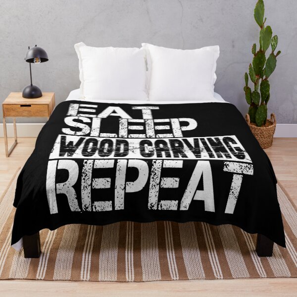 Item preview, Eat Sleep Wood Carving Repeat, Grunge designed and sold by ACC .