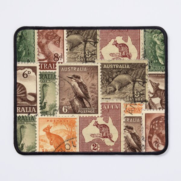 Item preview, Vintage Australian Postage Stamps Collection designed and sold by NaturePrints.