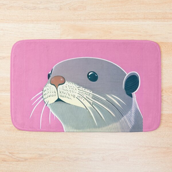 Item preview, Contemporary Otter Artwork with a Pink Background - Cute and Unique Illustration designed and sold by emmtayloor.