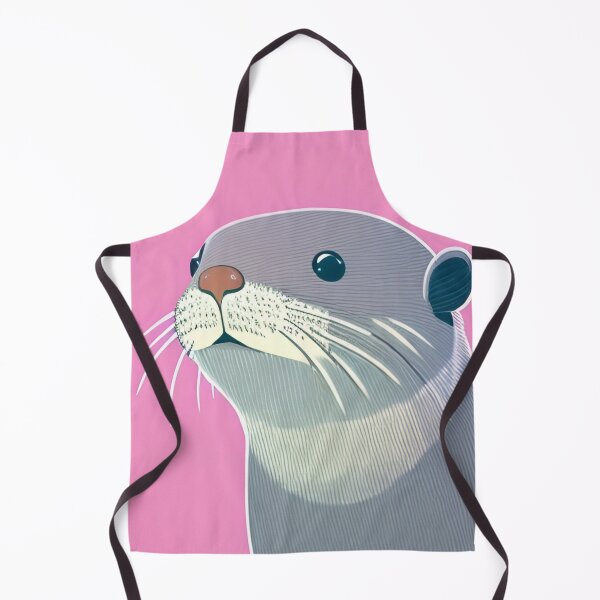 Item preview, Contemporary Otter Artwork with a Pink Background - Cute and Unique Illustration designed and sold by emmtayloor.