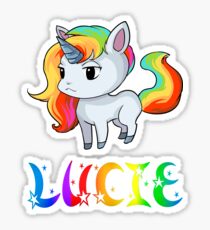 Lucie Unicorn Sticker Sticker