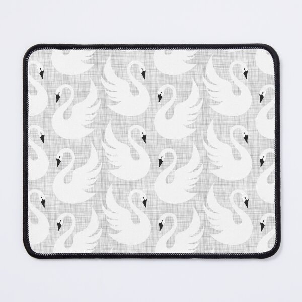 Item preview, swans - white on linen texture designed and sold by kobyakov.