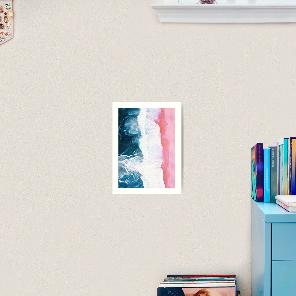 Aerial Beach, Ocean Waves Art Print