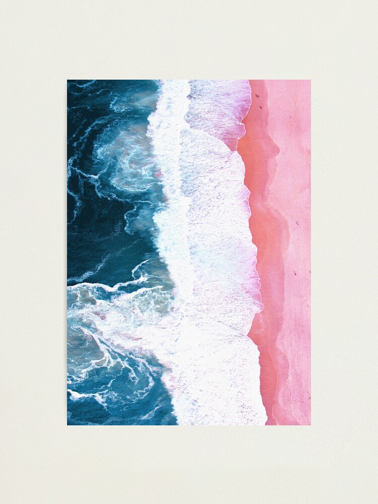 Alternate view of Aerial Beach, Ocean Waves Photographic Print