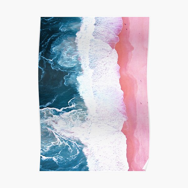 Aerial Beach, Ocean Waves Poster