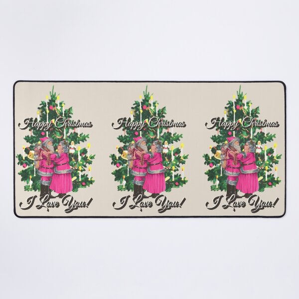 Item preview, I Love You Retro Vintage Pink Mr And Mrs Christmas designed and sold by TrulyEpoque.