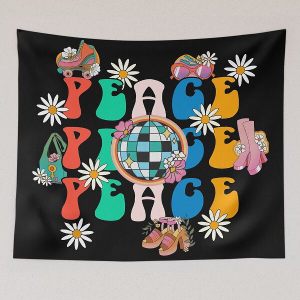 Artikelvorschau, 70er Retro Groovy Hippie Frieden entworfen und verkauft von CreativeMagi.