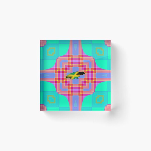 Item preview,  UNFORGETTABLE WEST INDIES CHRISTMAS SOUVENIRS - UNIQUE ABSTRACT CARIBBEAN GEOMETRIC PATTERN - GREATJAMAICAN VIBES FLAG INSPIRATION designed and sold by Ralek.