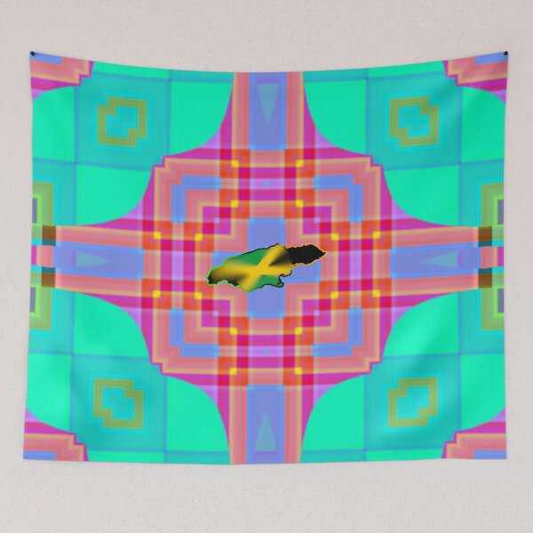 Item preview,  UNFORGETTABLE WEST INDIES CHRISTMAS SOUVENIRS - UNIQUE ABSTRACT CARIBBEAN GEOMETRIC PATTERN - GREATJAMAICAN VIBES FLAG INSPIRATION designed and sold by Ralek.