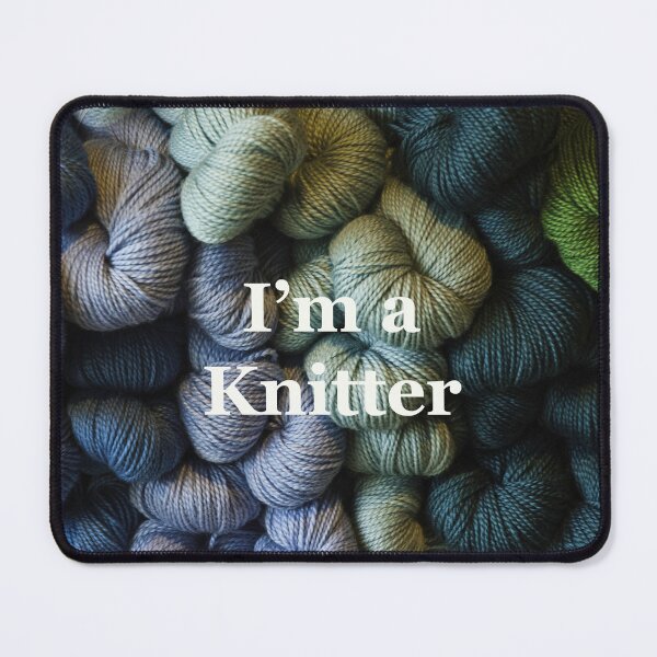 Item preview, "I'm a Knitter" with Yarn Background designed and sold by TTDean.