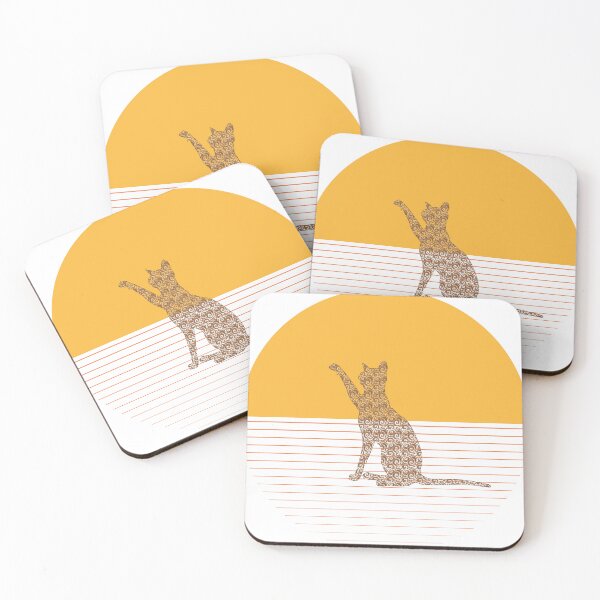 Item preview, gato mirando la puesta de sol designed and sold by FlamoArt.